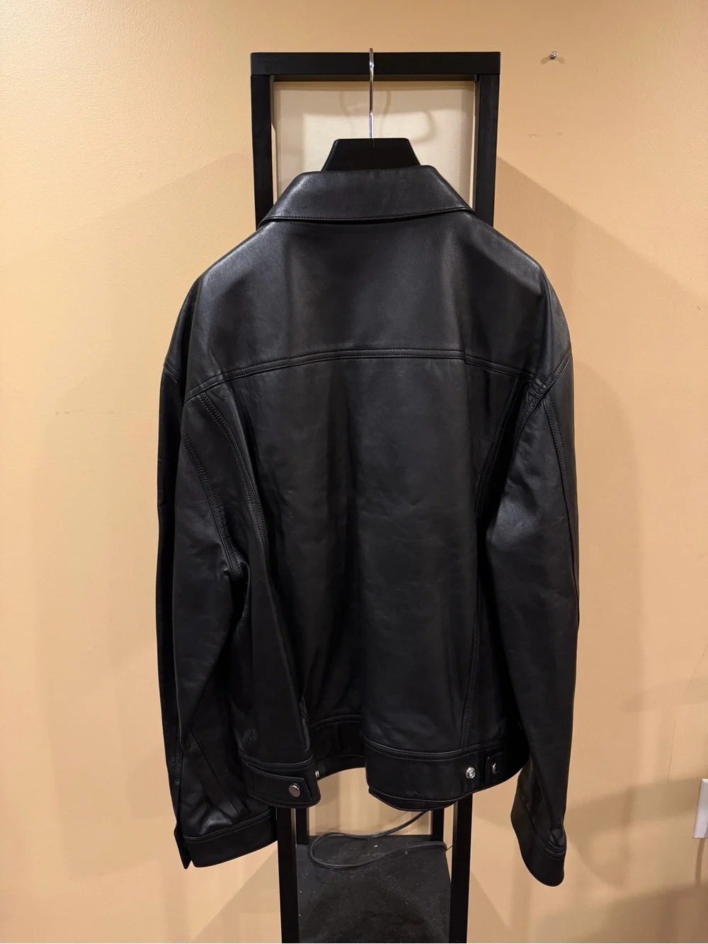 Celine x Hedi SS23 Runway Bauhaus Leather Trucker Jacket